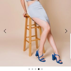 BRAND NEW/NWT blue Pearl skirt and crop top set- XS